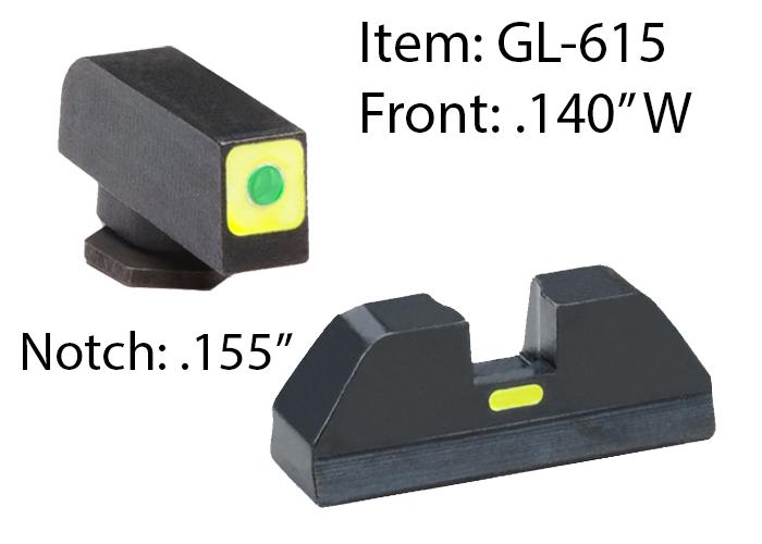 Ameriglo Cap Green Set For Glk 20/21 Sight