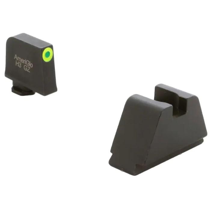 AmeriGlo 4XL Tritium Night Sight Set for Glock Green with Green Outline Front Black Back