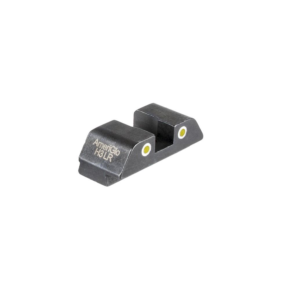 AmeriGlo Tritium 2-Dot Rear Handgun Sight for Glock 42/43/43x/48 Yellow with White Front