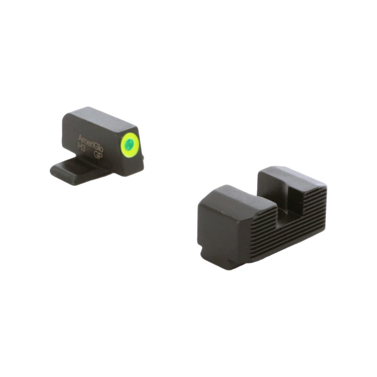 AmeriGlo Green Tritium LumiGreen Outline Front Black Serrated Rear Hellcat OSP