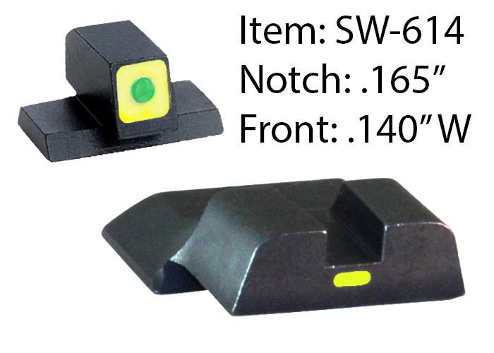 AmeriGlo CAP Tritium Night Sights for S&W M&P / Front Tritium - Green / Front
