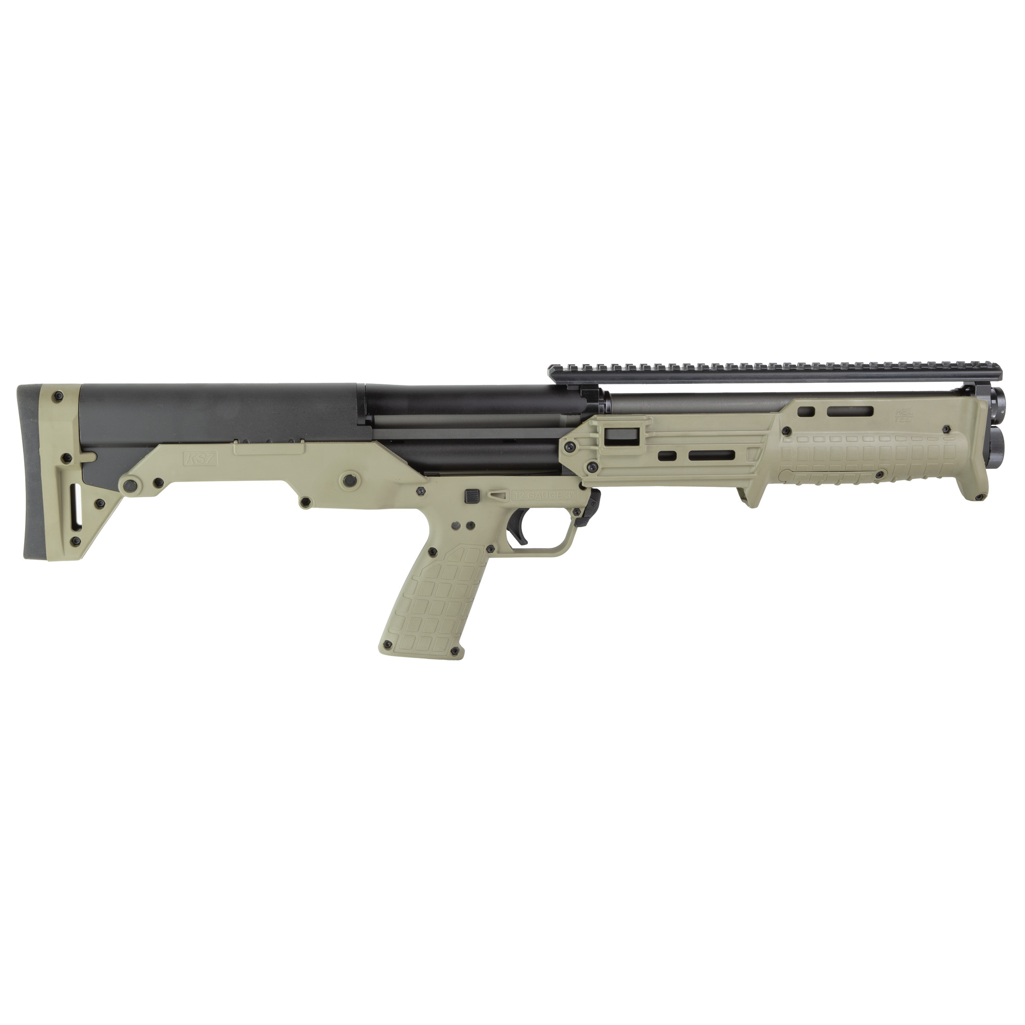 Keltec Kel-Tech KS7 Gen 2 Pump Shotgun 12ga 3" Chamber 7rd Capacity 18.5" Barrel Tan