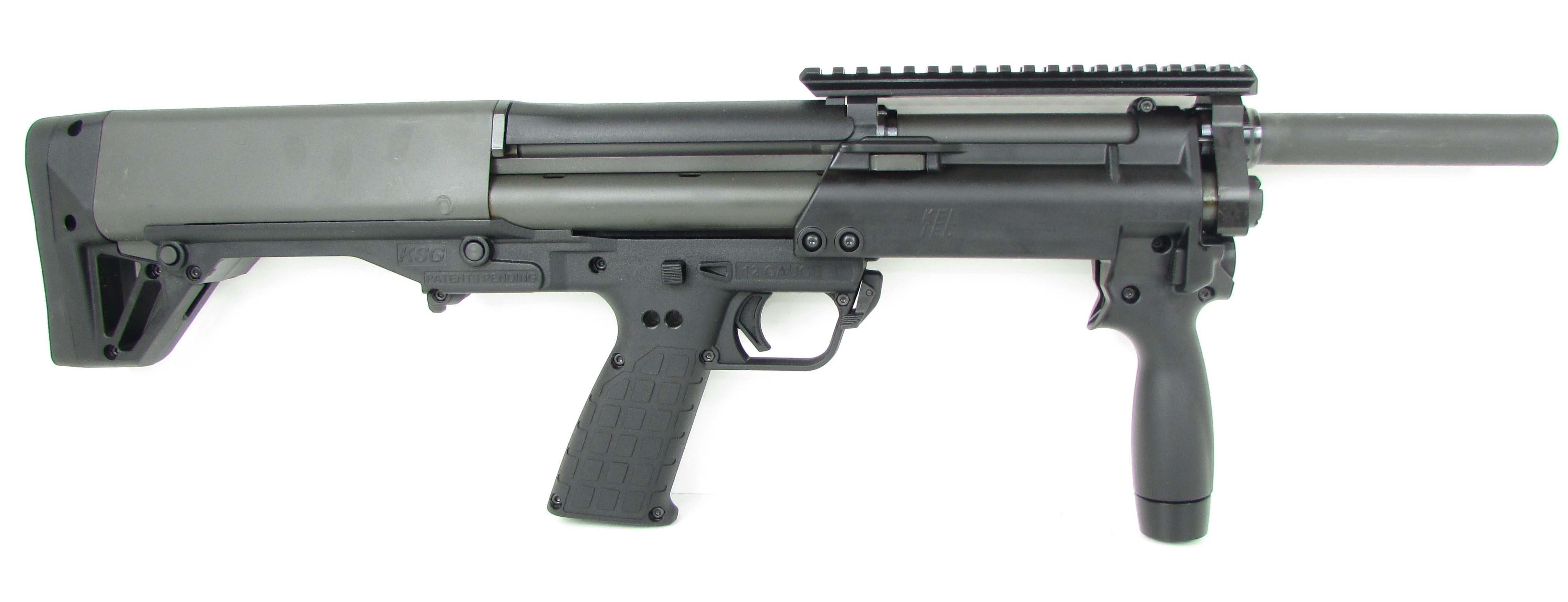 Kel-Tec Cnc Industries Inc. Kel-Tec Ksg Compact 18.5" Brl 2-3/4" 12ga W/grip Light Black