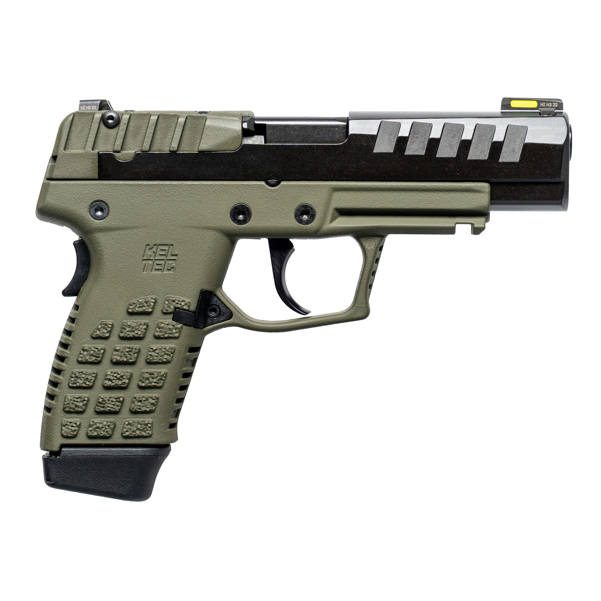 Kel-Tec Cnc Industries Inc. Kel-Tec Black Slide/green Frame Semi-Auto Pistol