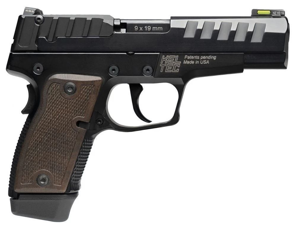 Kel-Tec Cnc Industries Inc. Kel-Tec P15 Handgun 9mm Luger 15rd Magazine 4" Barrel Black with Walnut Grips