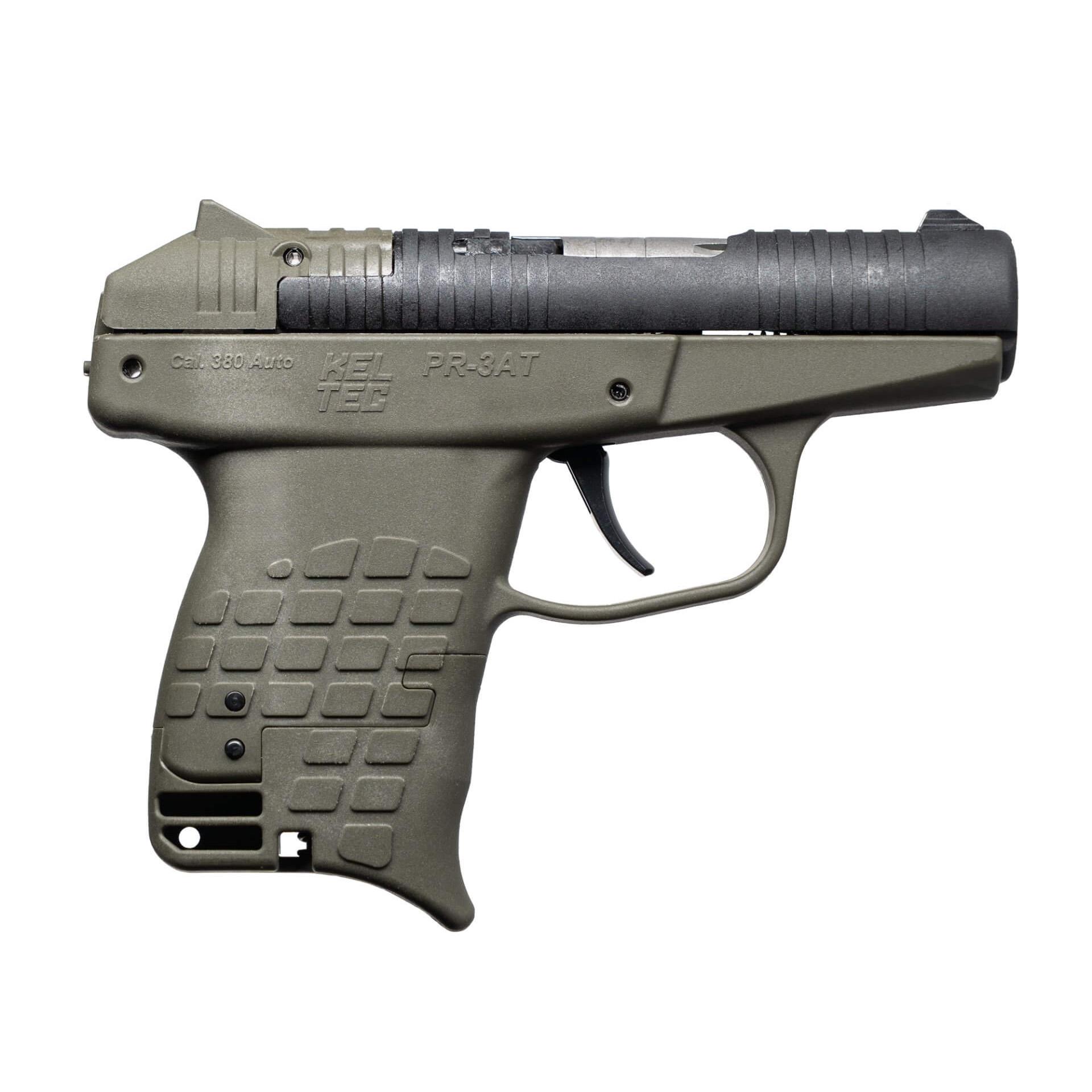 Kel-Tec PR3AT Handgun .380 Auto 10rd Capacity 2.85" Barrel Green Small Grip Kel-Tec PR3AT Handgun .380 Auto 10rd Capacity 2.85" Barrel Green Small Grip