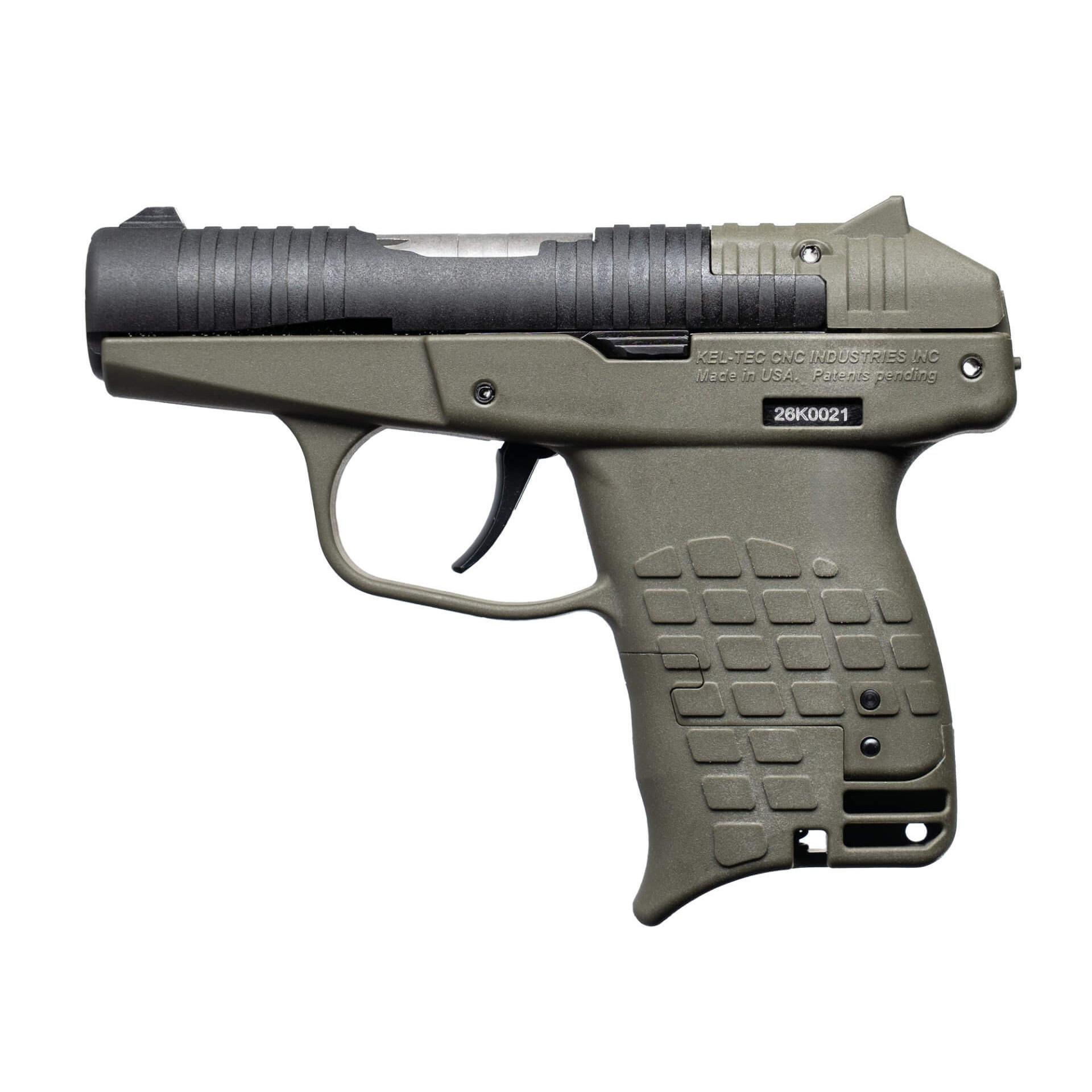 Kel-Tec PR3AT Handgun .380 Auto 13rd Capacity 2.85" Barrel Green Large Grip Kel-Tec PR3AT Handgun .380 Auto 13rd Capacity 2.85" Barrel Green Large Grip