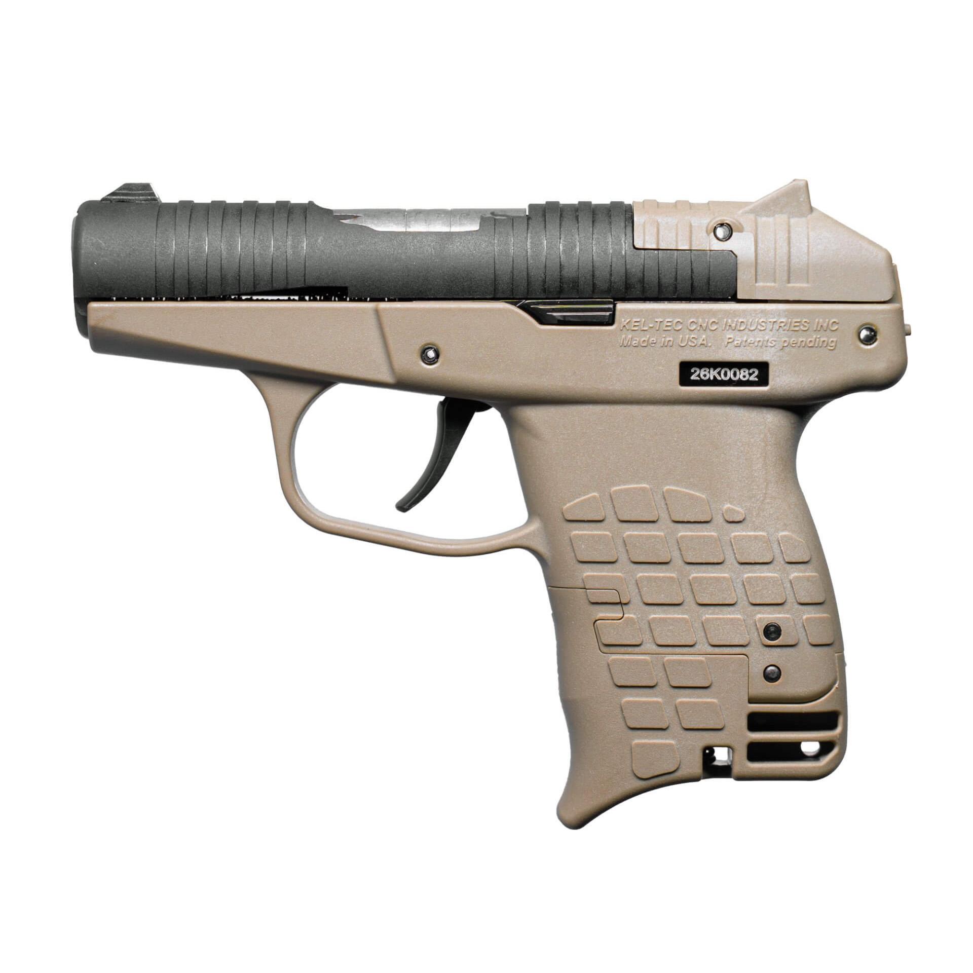 Kel-Tec PR3AT Handgun .380 Auto 10rd Capacity 2.85" Barrel Tan Small Grip Kel-Tec PR3AT Handgun .380 Auto 10rd Capacity 2.85" Barrel Tan Small Grip