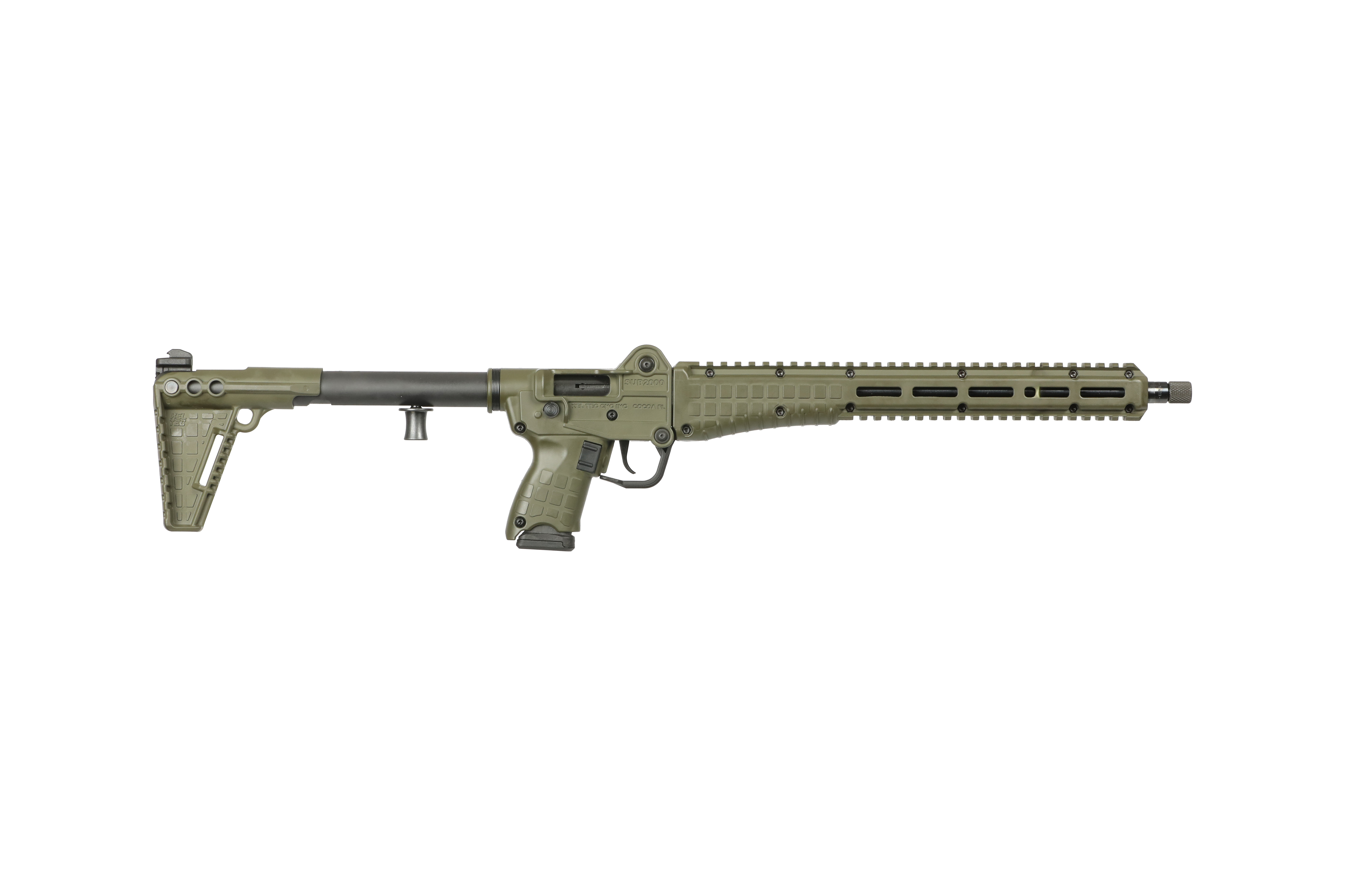 Kel-Tec Cnc Industries Inc. Kel-Tec Sub2000 Gen 3 Rifle 9mm Luger 10rd Magazine 16.15" Barrel Green