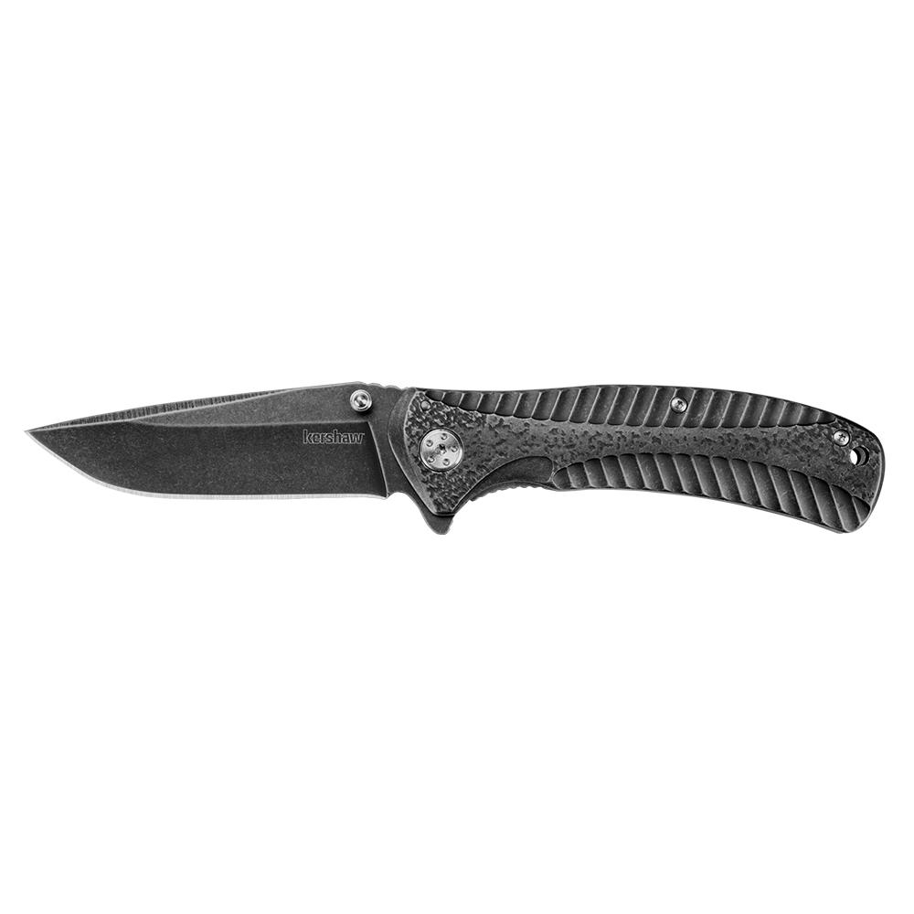 Kershaw Knives Kershaw Starter Folding Knife 3-2/5" Drop Point Blade Blackwash