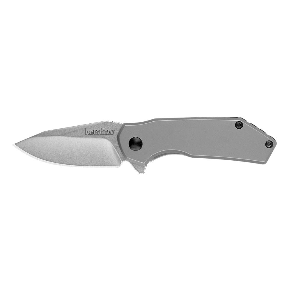 Kershaw Knives Kershaw Valve Frame Lock Knife Bead Blast Stainless Steel (2.25" Stonewash)