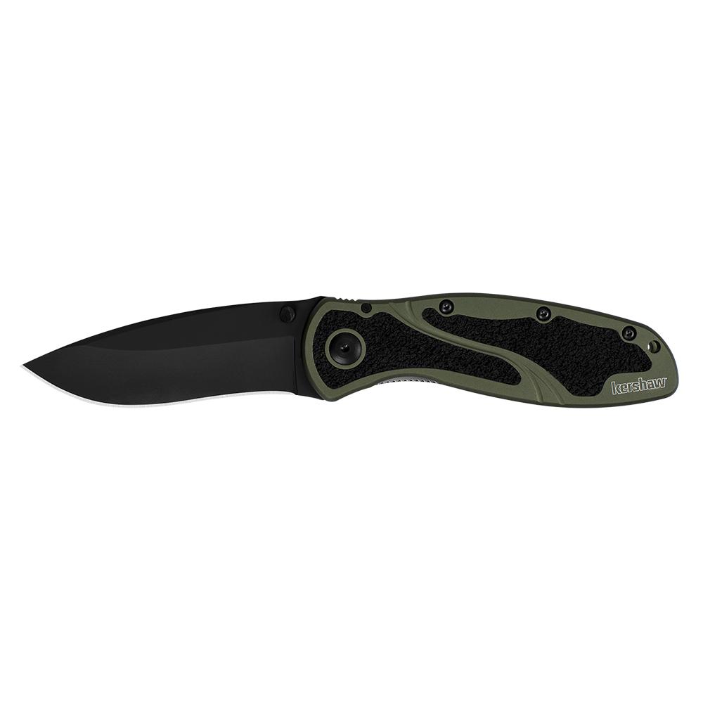 Kershaw Knives Kershaw Blur Folding Knife 3-2/5" Drop Point Blade Olive Drab