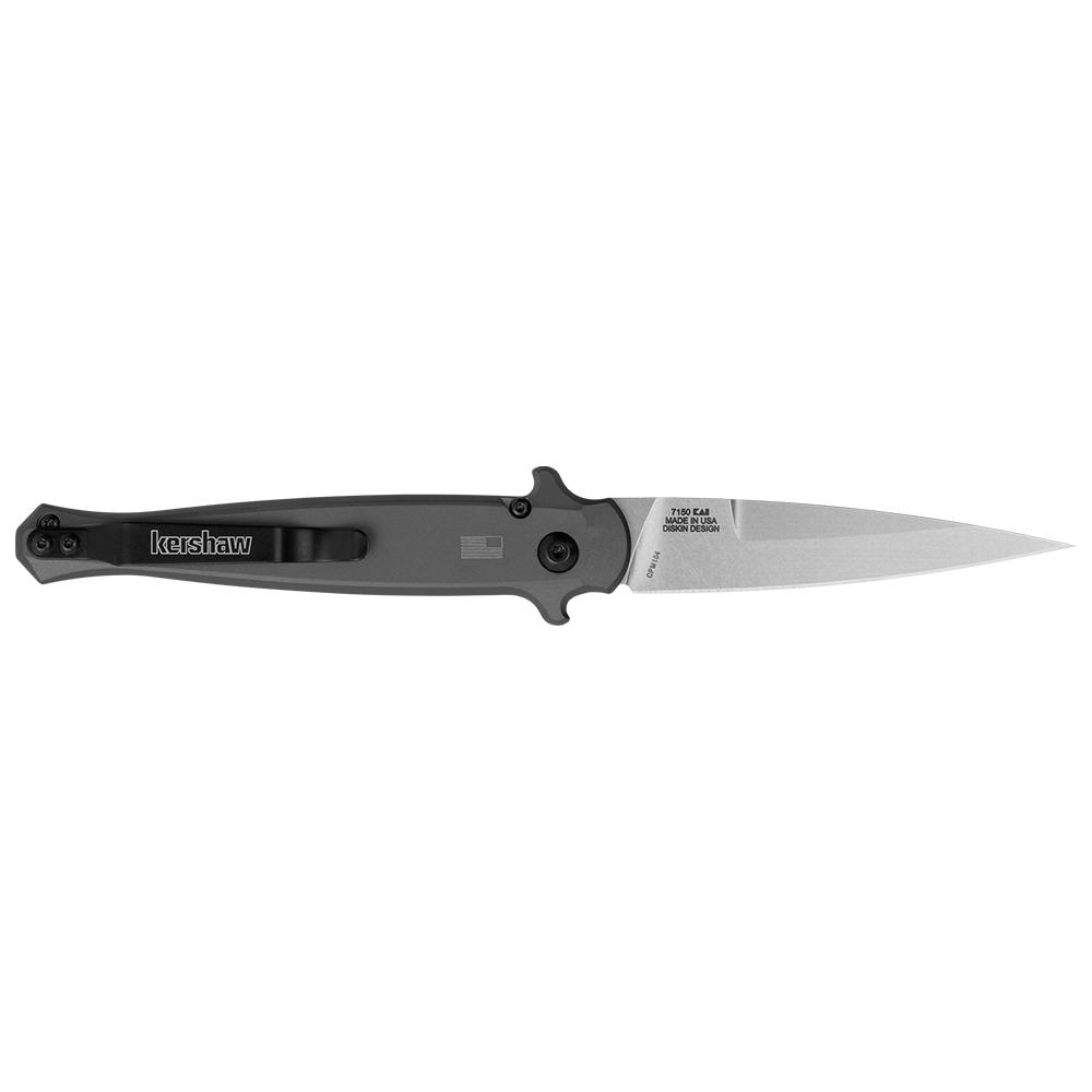 Kershaw Knives Kershaw Launch 8 Stiletto Automatic Knife Gray/CF (3.5" Stonewash)