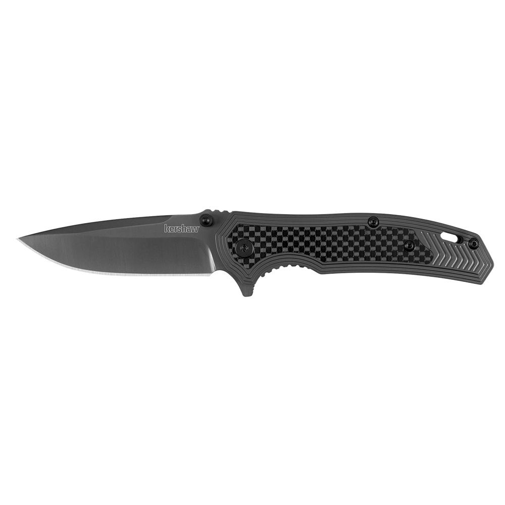 Kershaw Knives Kershaw Fringe A/O Frame Lock Knife Gray Stainless/Carbon Fiber (3" Gray)