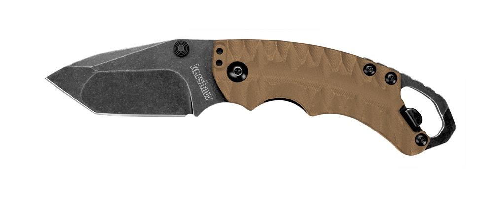 Kershaw Knives Kershaw Shuffle II Tanto Liner Lock Knife Tan (2.25" BlackWash)