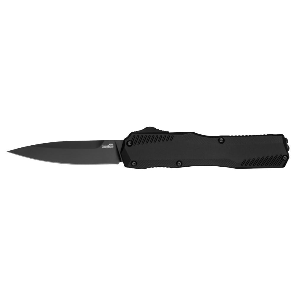 Kershaw Knives Kershaw Livewire OTF Automatic Knife 3-3/10" Spear Point Blade Black with Black Blade