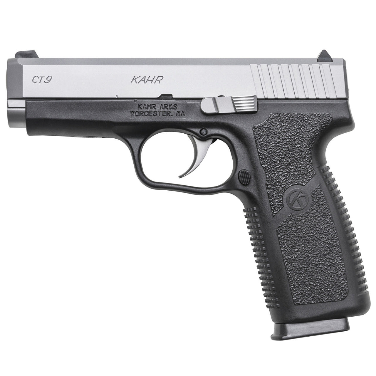 Kahr MK9 Handgun 9mm Luger 6rd(2)&7rd(1) Magazines 3" Barrel Stainless Slide/Black Grip Night Sights CA Kahr MK9 Handgun 9mm Luger 6rd(2)&7rd(1) Magazines 3" Barrel Stainless Slide/Black Grip Night Sights CA
