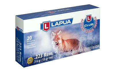 Lapua 223 Rem 55GR Fmj 20/600 Full Metal Jacket