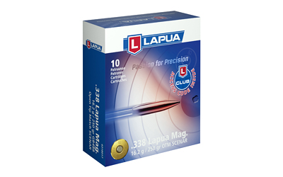 Lapua Rifle Ammunition .338 Lapua Mag 250 gr HPBT 2970 fps 10/ct