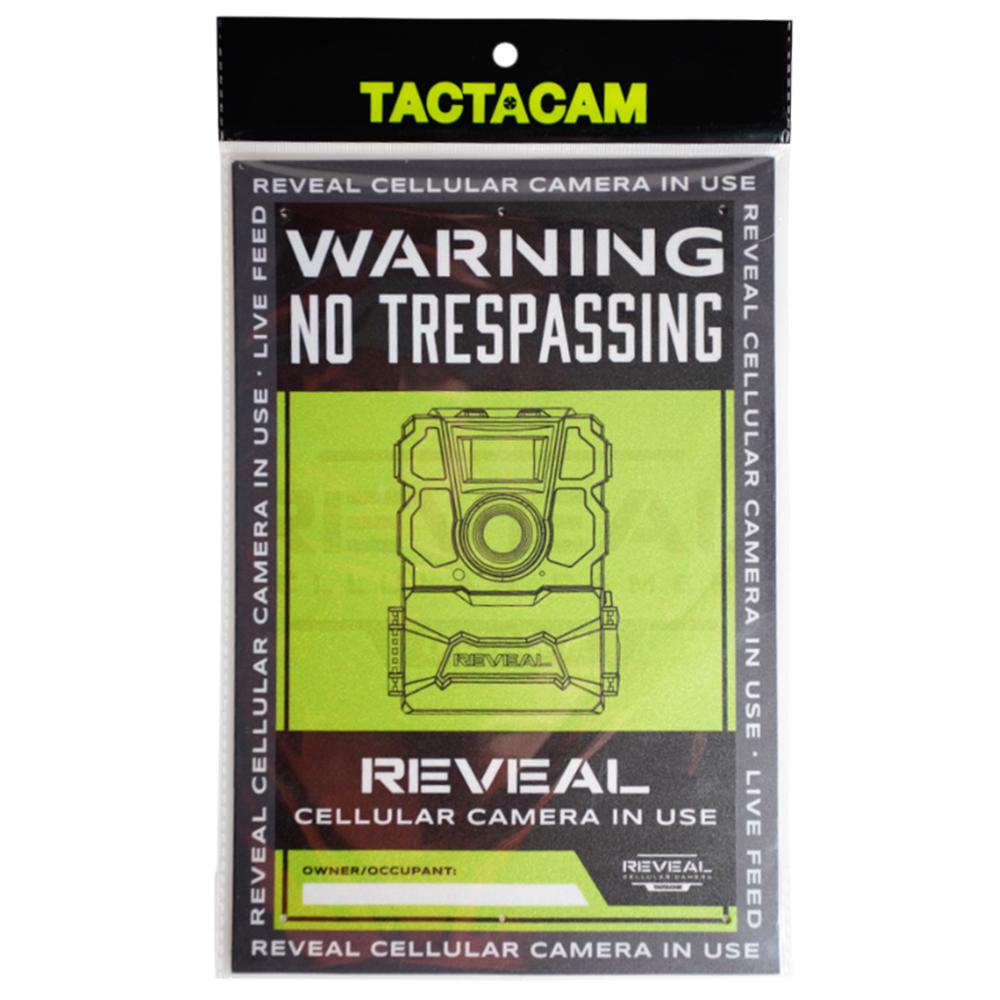 Tactacam - Reveal Hold Co Tactacam No Trespassing Sign 3/ct