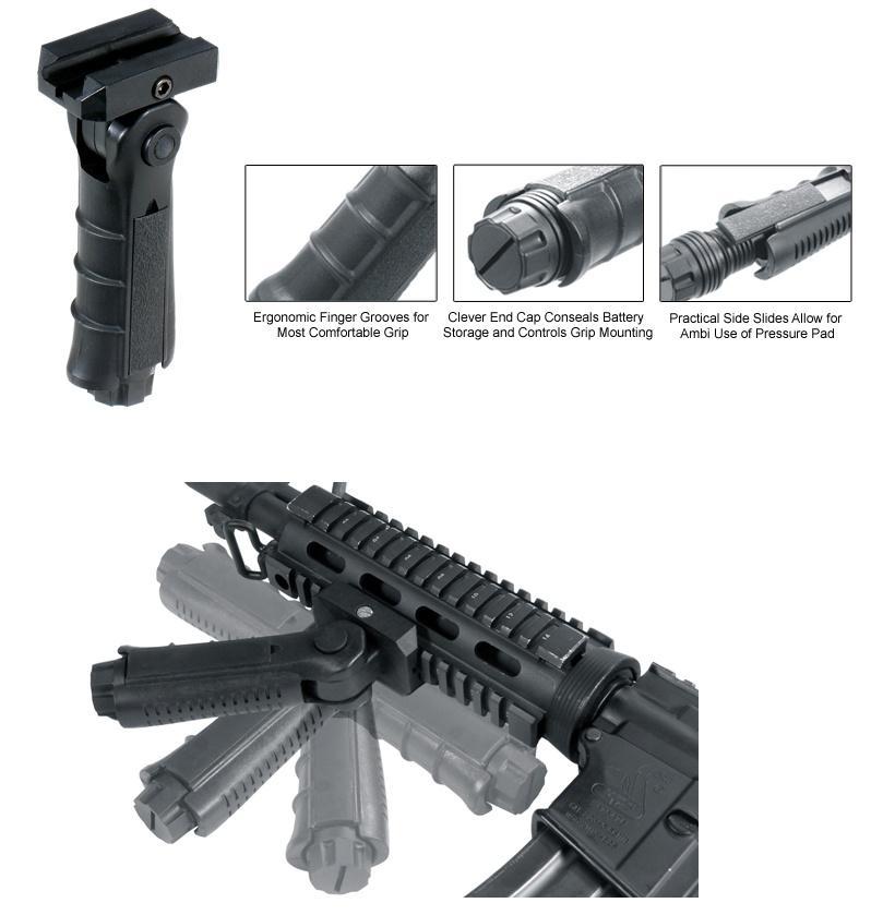 Leapers Inc. Leapers Utg Ergo Ambi Five-Position Fldng Forgrp Black