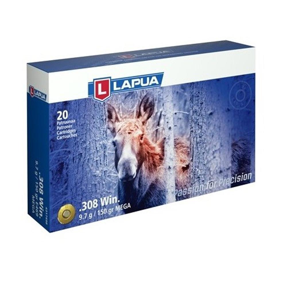 Lapua Ammunition Lapua Rifle Ammo 308 Winchester 150gr Mega Soft Point Box/20