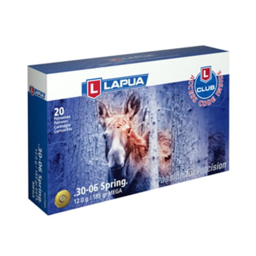 Lapua Ammunition Lapua Rifle Ammo 30-06 Springfield 185gr Mega Soft Point Box/20