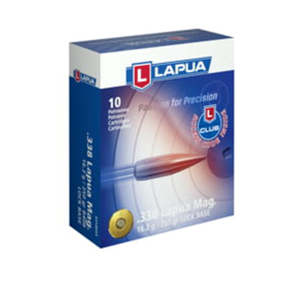 Lapua Ammunition Lapua Rifle Ammo 338 Magnum 250gr Lock Base FMJBT Box/10