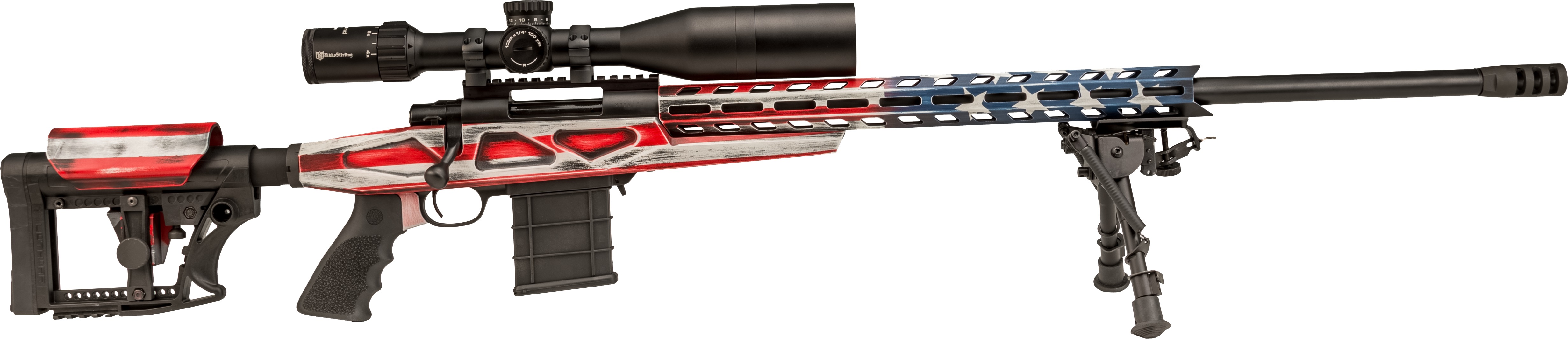 HOWA M1500 Rifle 6.5 Creedmoor 10rd Magazines (3) 24" Barrel US Flag MDT Grip