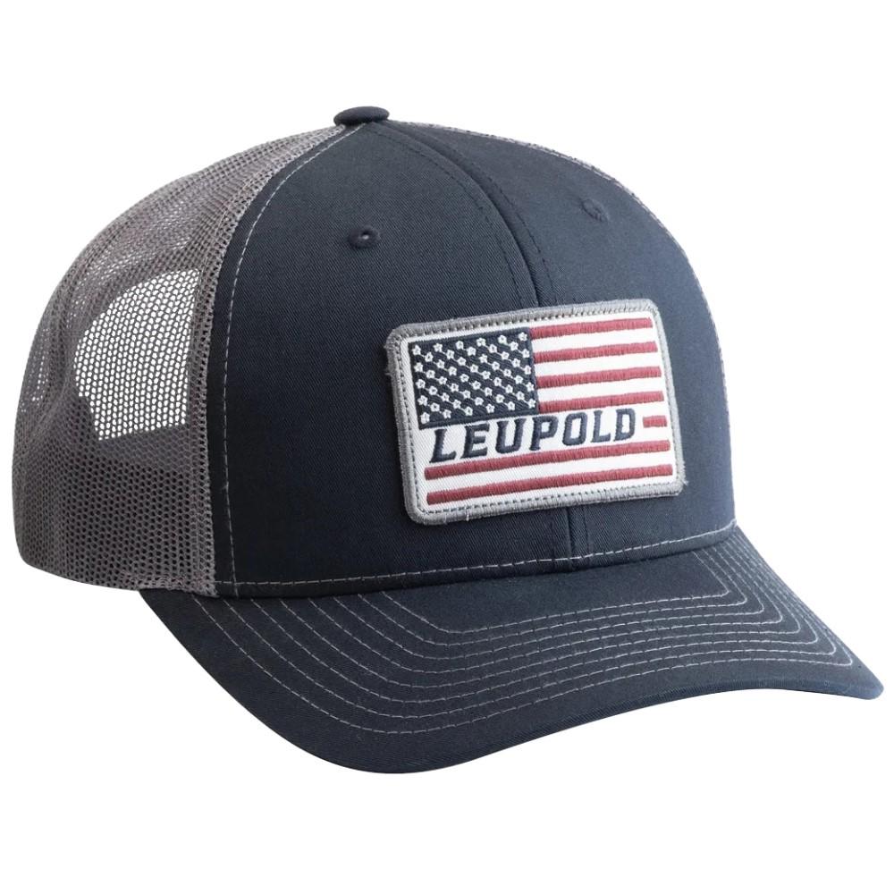 Leupold & Stevens Inc. Leupold Flag Trucker Hat Navy/Gray