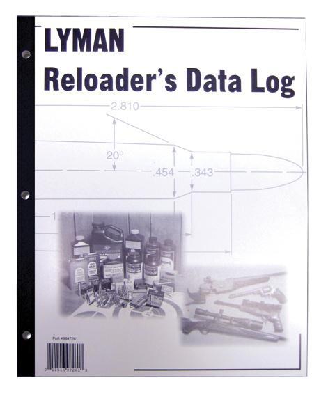 Lyman Reloaders Data Log