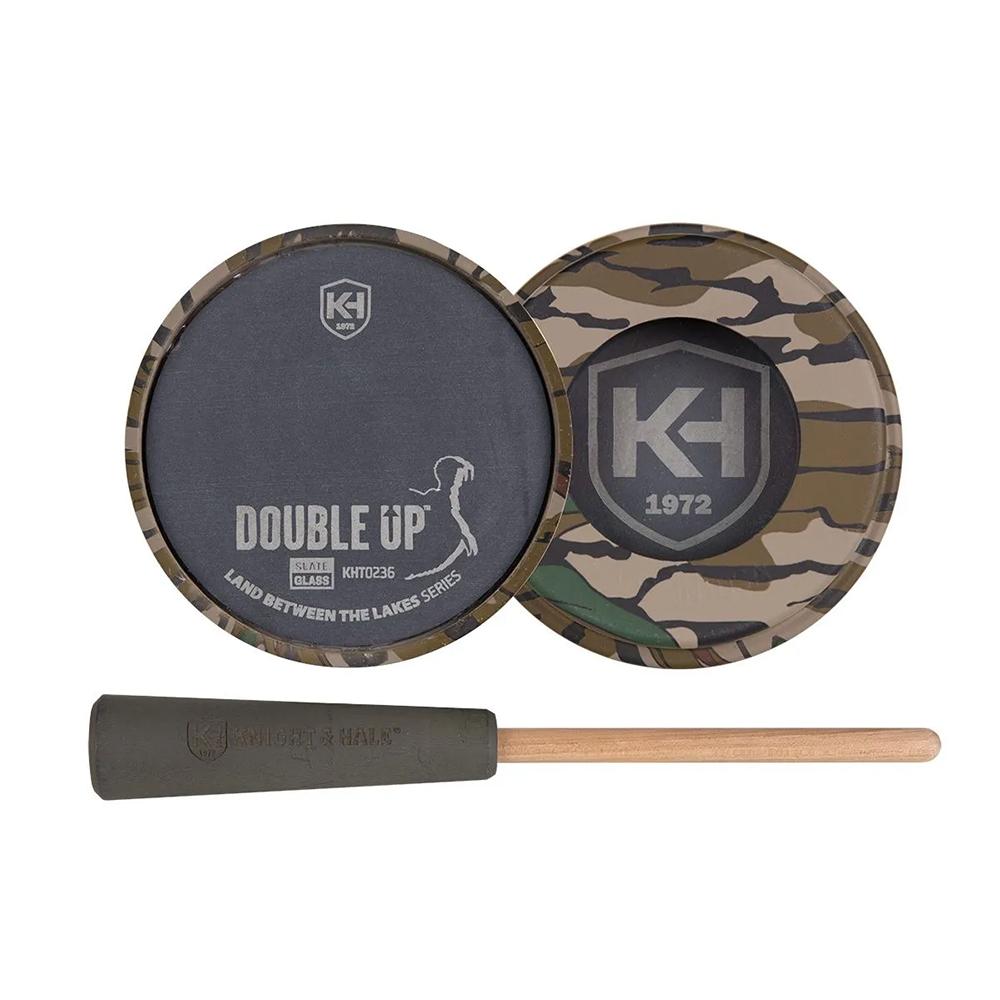 Moultrie Enterprises Knight & Hale Double Up Slate/Glass Pot Turkey Call LBTL Series Mossy Oak Greenleaf