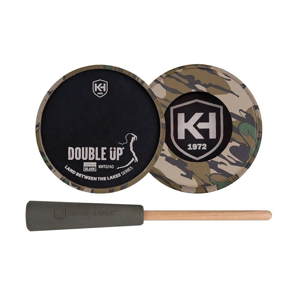 Moultrie Enterprises Knight & Hale Double Up Aluminum/Glass Pot Turkey Call LBTL Series Mossy Oak Greenleaf