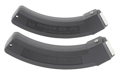 Ruger Box-25 Rifle Magazine Value pack for 10/22 Black .22LR 25/rd 2/ct Ruger Box-25 Rifle Magazine Value pack for 10/22 Black .22LR 25/rd 2/ct