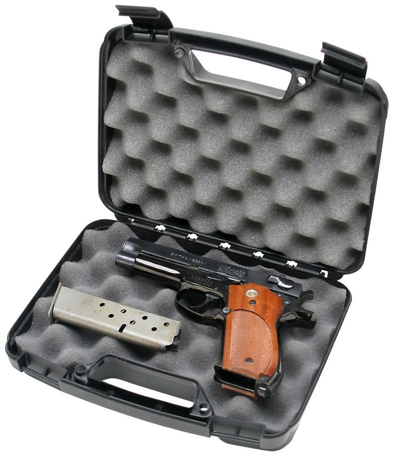 Mtm Molded Products Company Mtm Snap-Latch Single Handgun Case for Up to 4" Barrels - Black