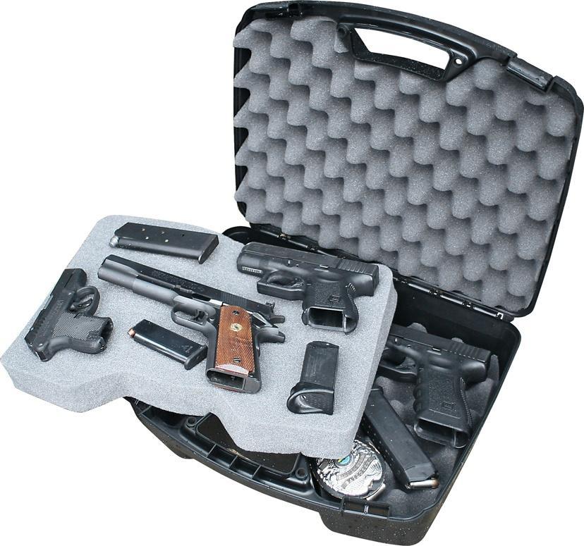 Mtm Molded Products Company Mtm Snap-Latch Four 4 Pistol Case for Up to 8" Barrel - Black