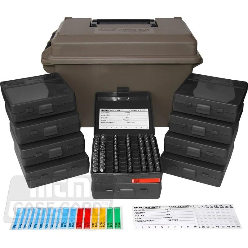 Mtm Molded Products Company Mtm 9mm Ammo Can For 1000 Rd *includes 10 Each P-100-9'S Dk Earth