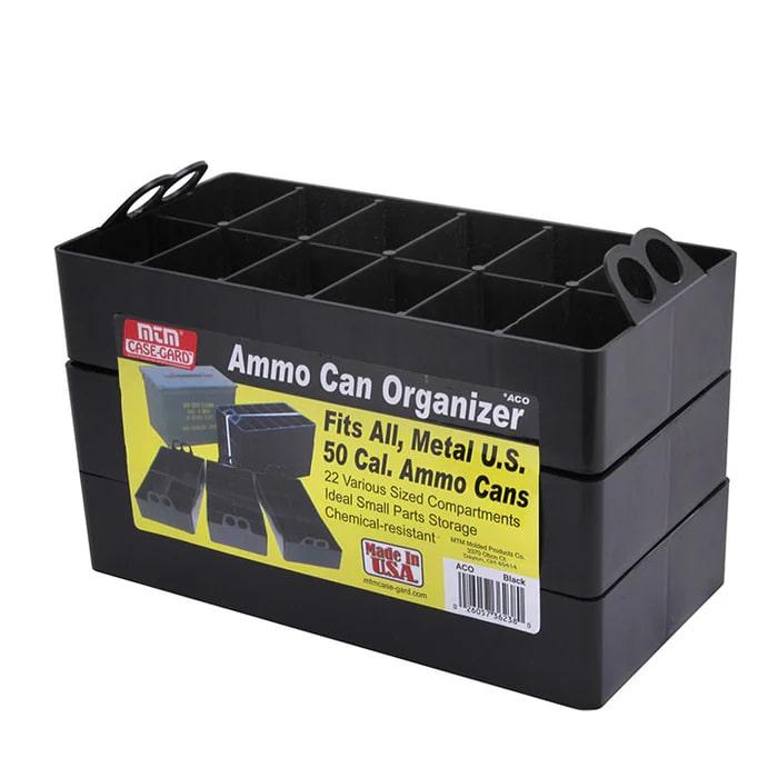 Mtm Molded Products Company Mtm Ammo Can Organizer Insert-3-Pack 22 Compartments Black