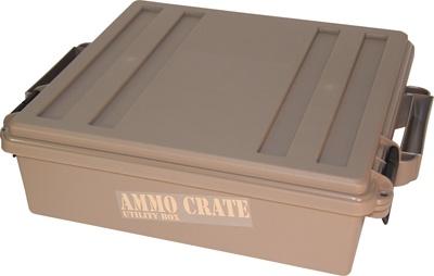 Mtm Molded Products Company Mtm Ammo Crate Utility Box 14.7(L) X 13.9(W) X 4.5(H) Dk Earth