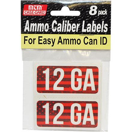 Mtm Molded Products Company Mtm Ammo Caliber Labels 12 GA Red 8/ct