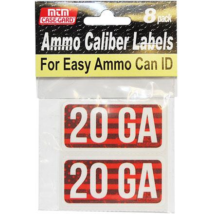 Mtm Molded Products Company Mtm Ammo Caliber Labels 20 GA Red 8/ct