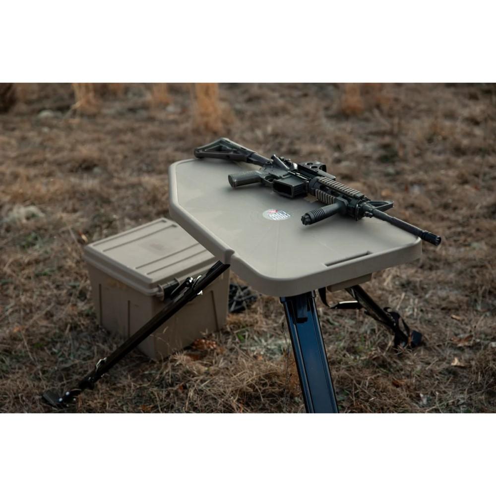 Mtm Molded Products Company Mtm High-Low Shooting Table Dark Earth
