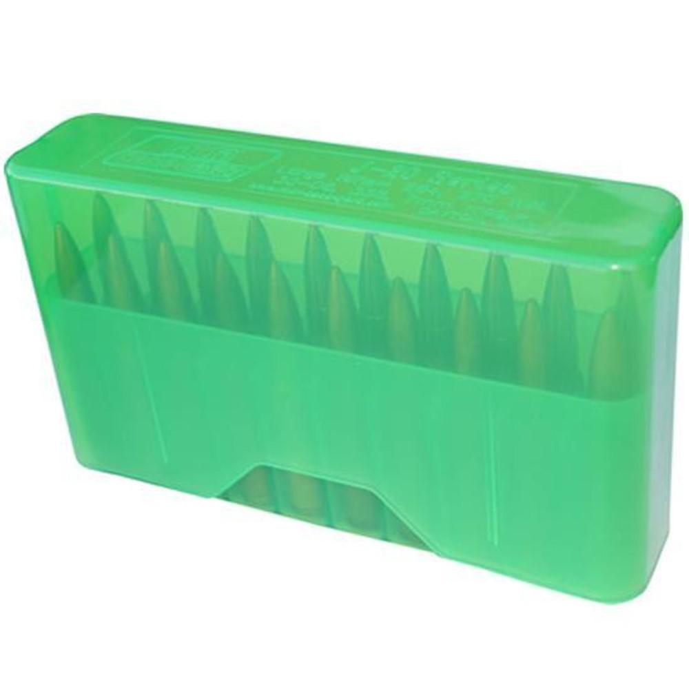Mtm Molded Products Company Mtm J-20 Slip Top Ammo Box 7mm Rem -338 Win Clear Green