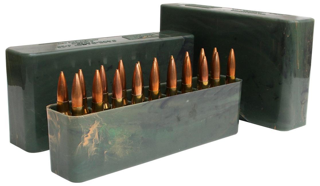 Mtm Molded Products Company Mtm J-20 Slip Top Ammo Box for WSM 45-70 to 30-30 20 Rounds Clear Red