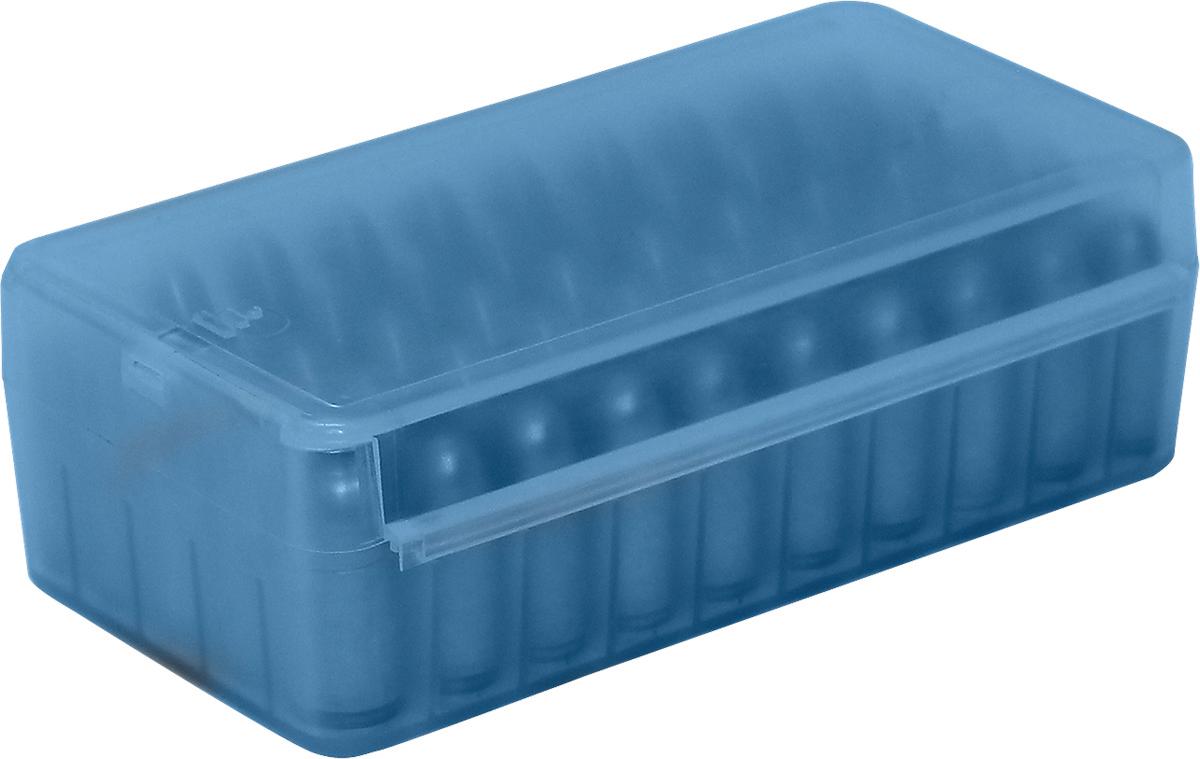 Mtm Molded Products Company Mtm Side Slide Handgun Ammo Box 9mm Luger Clear Blue