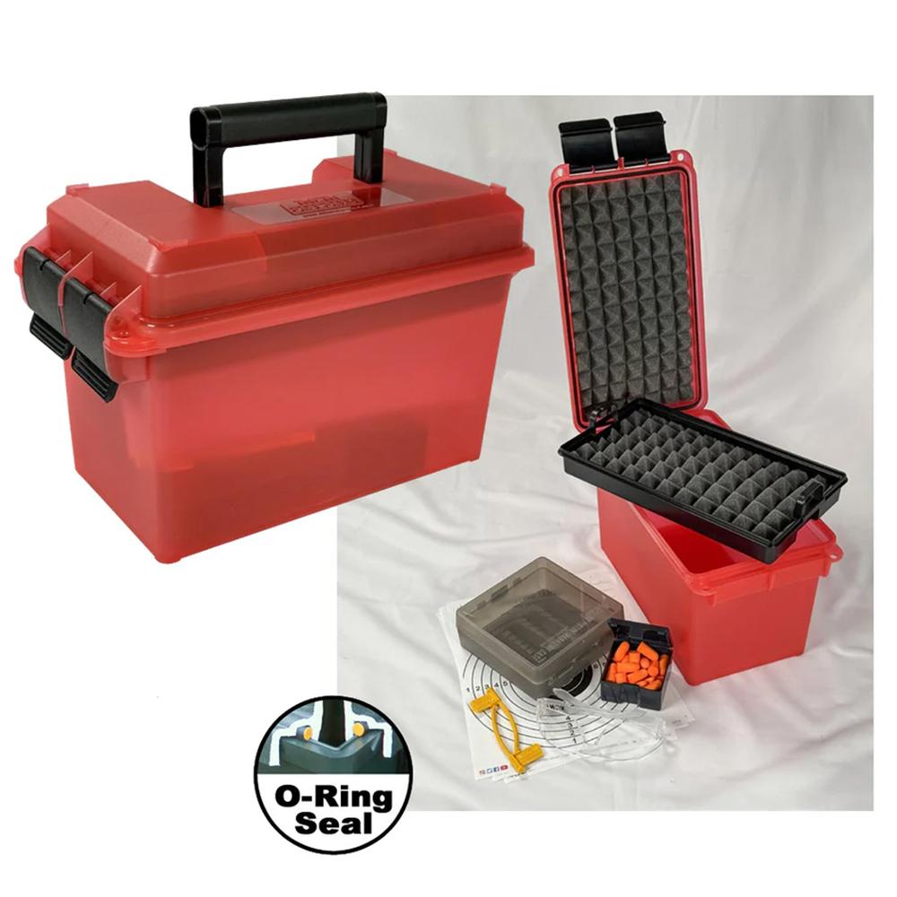 Mtm Molded Products Company Mtm Pistol Range Kit Clear Red