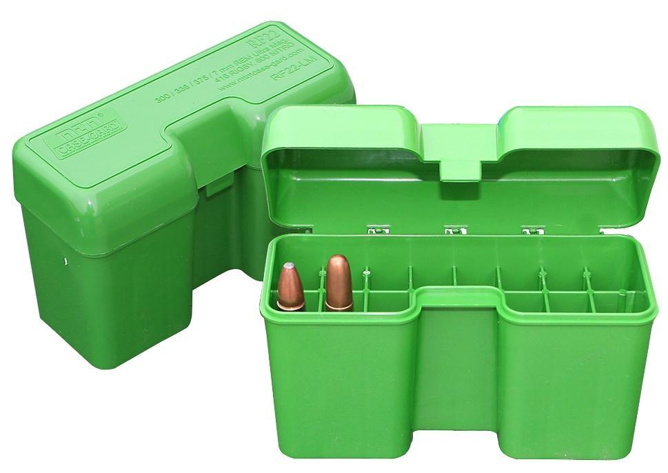 Mtm Molded Products Company Mtm Case-Guard RF-22 Series Flip Top Rifle Ammo Box Green