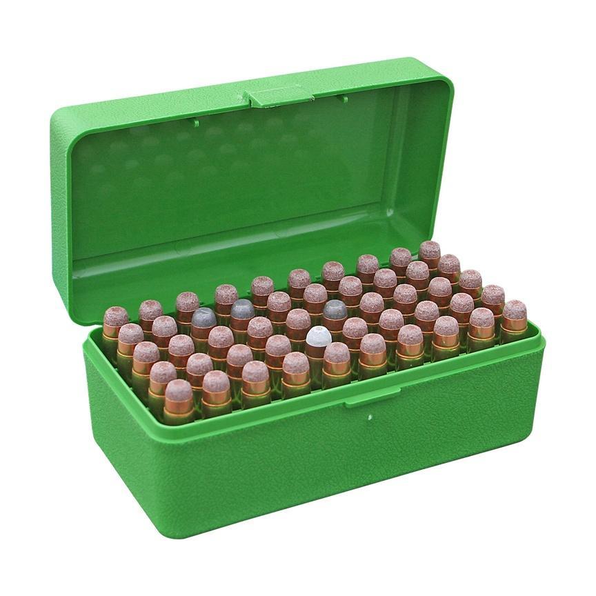 Mtm Molded Products Company Mtm Case-Gard R-50 Series Rifle Ammo Box .300 WSM/45-70/7mm R SAUM Green