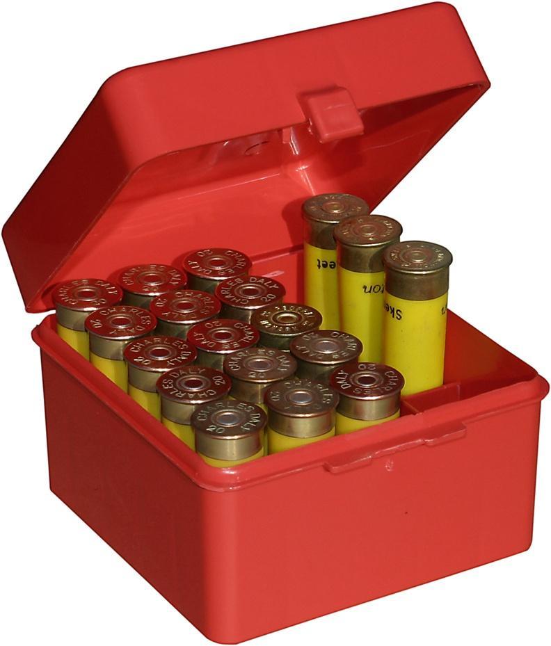 Mtm Molded Products Company Mtm Shotshell Box 25 Rd Original Flip-Top 20 Gauge Up To 3" Red