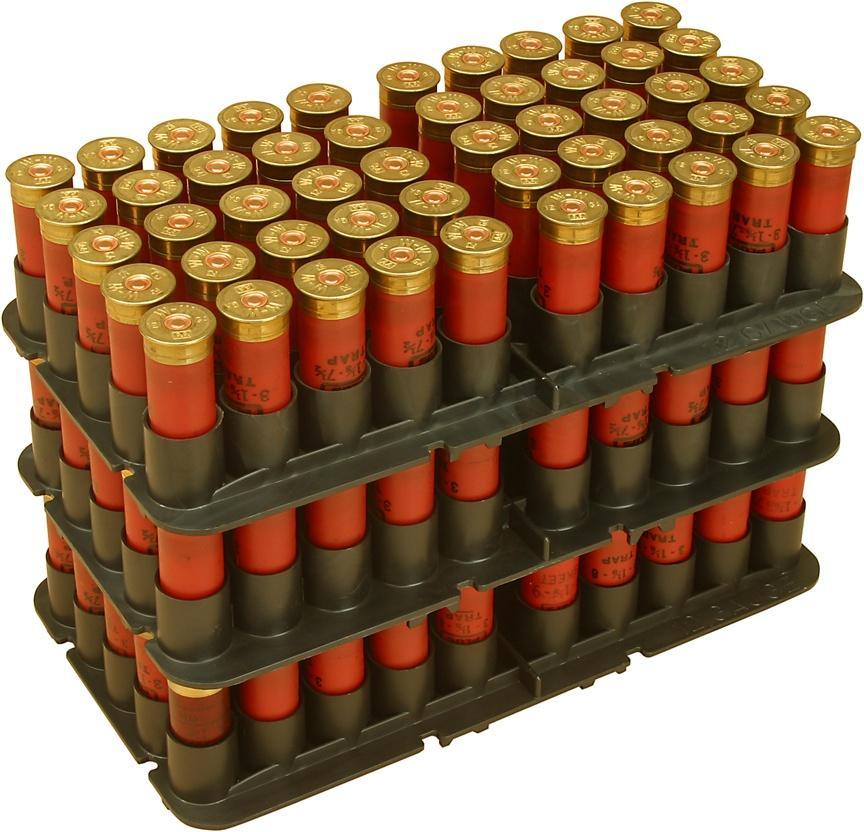 Mtm Molded Products Company Mtm Shotshell Trays 50 Rd 20 Gauge Fits Sf & Sd & S-100 Black